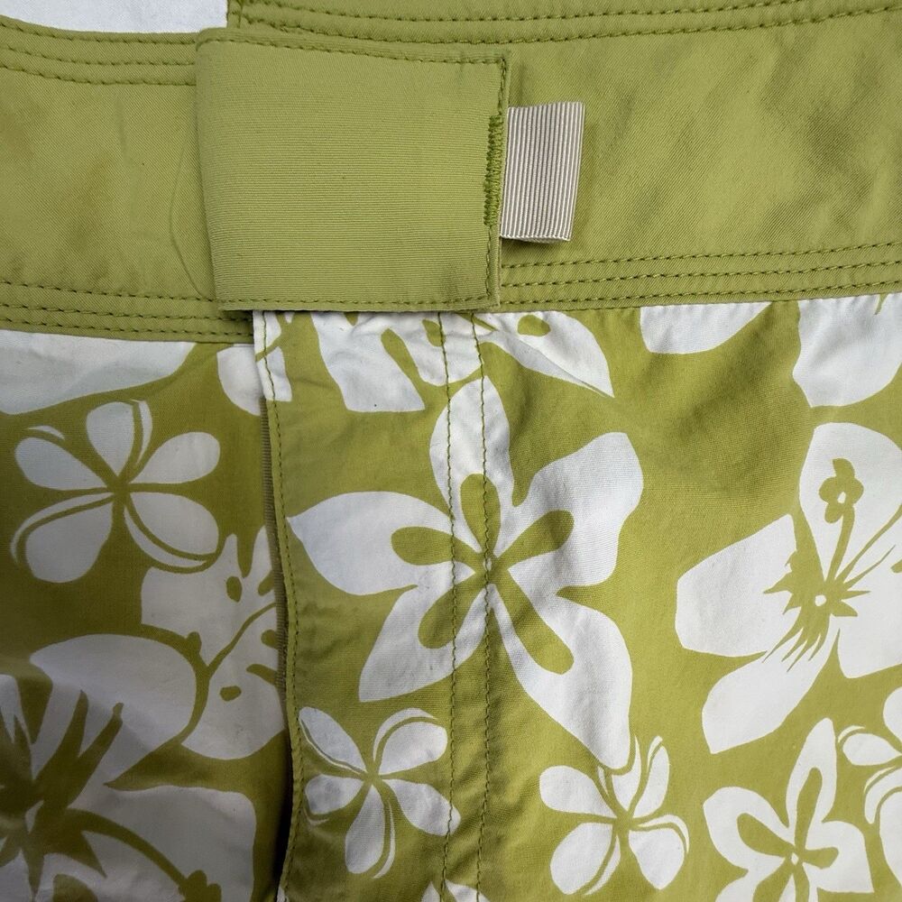 Vintage Patagonia Pataloha Capri Pants Women 12 Green Hawaiian Floral Outdoor - Picture 4 of 12